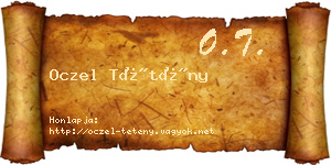 Oczel Tétény névjegykártya